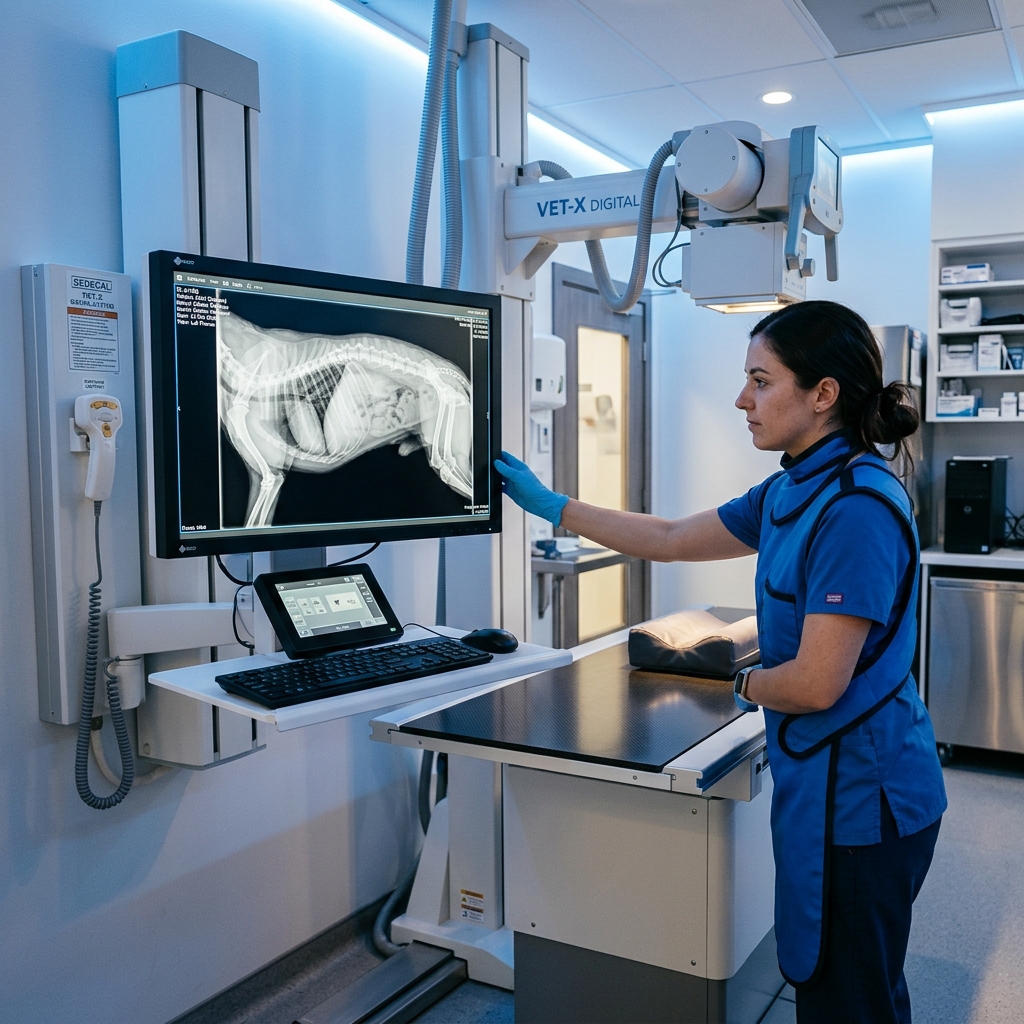 Radiografia digital veterinária de alta definição no IRV